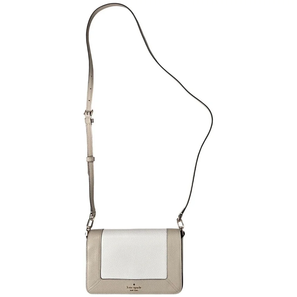 Kate Spade Lena Colorblock Mini Flap Crossbody in Light Sand Multi‎ NWT